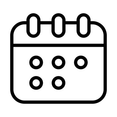 İnce çizgi stye takvim simgesi