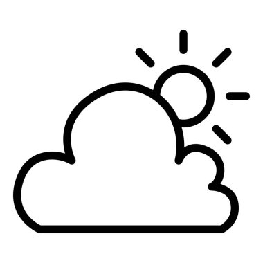 İnce çizgi stye ile güneş ışığı kipi simgesi