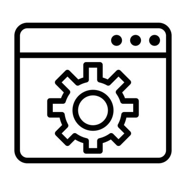 İnce çizgi stye ile yapılandırma simgesi