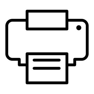 İnce çizgi stye içerisindeki yazıcı simgesi