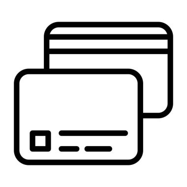 İnce çizgi stye kredi kartı simgesi