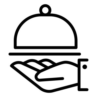 İnce çizgi stye restoran simgesi