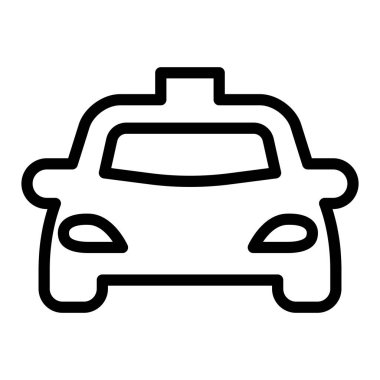 İnce çizgili taksi simgesi