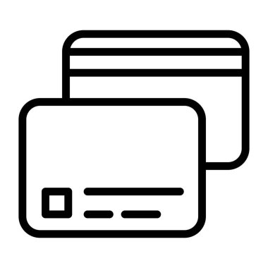 İnce çizgi stye kredi kartı simgesi