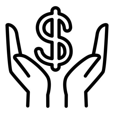 İnce çizgi üzerinde mali simge