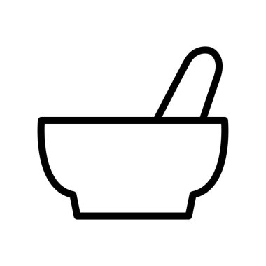 İnce çizgi stye havan ikonu