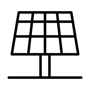 İnce çizgi stye içinde güneş hücresi simgesi