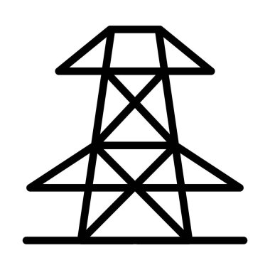 İnce çizgili elektrik direği simgesi