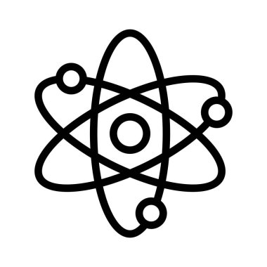 İnce çizgi stye Atom simgesi