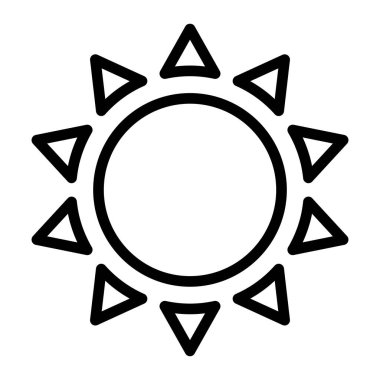 İnce çizgi üzerinde güneş simgesi