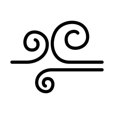 İnce çizgi stye rüzgar simgesi