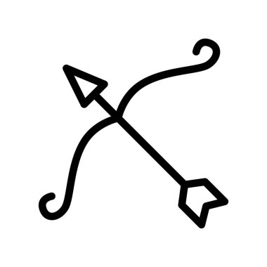 okçuluk çizgi simgesi ince çizgi stye