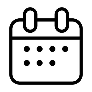 İnce çizgi stye takvim çizgisi simgesi