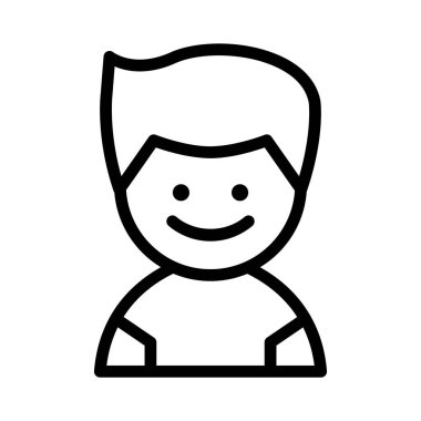 Erkek çizgi simgesi ince çizgi stye