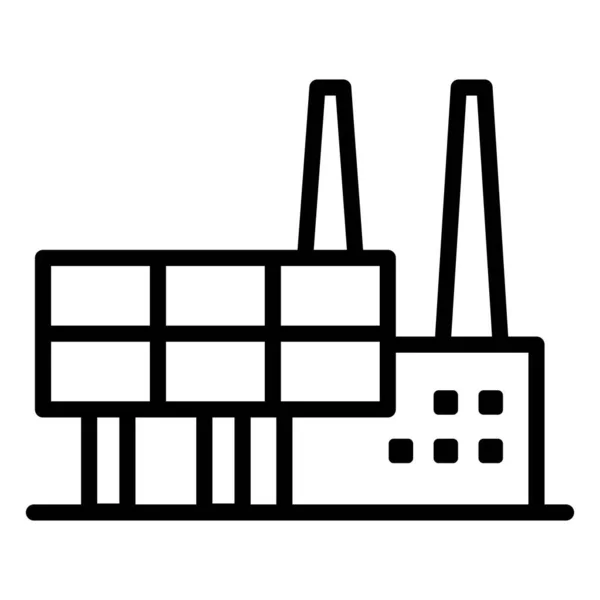 Fabrik Ikone Dünnschichtstil — Stockvektor