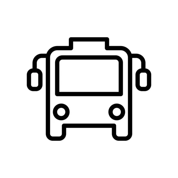 Иконка Школьного Автобуса Тонкой Линии — стоковый вектор