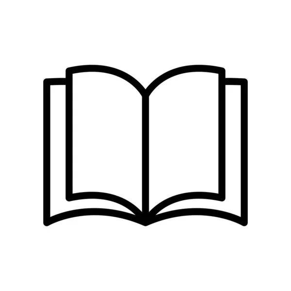Könyv Ikon Vékony Vonal Stye — Stock Vector