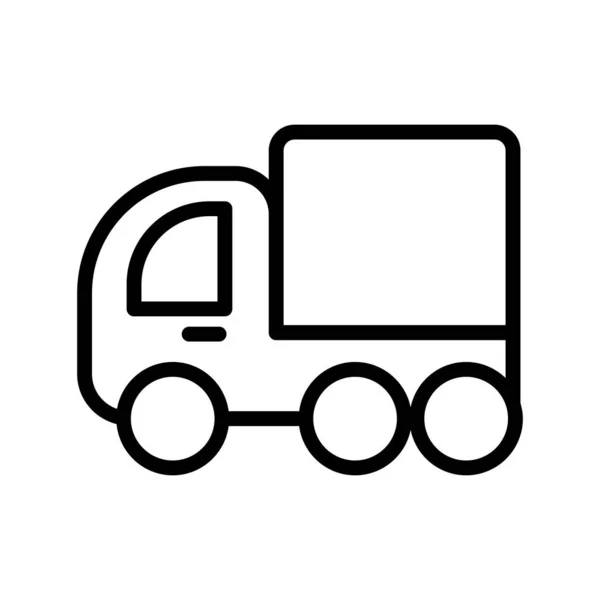 Icône Camion Ligne Mince Stye — Image vectorielle