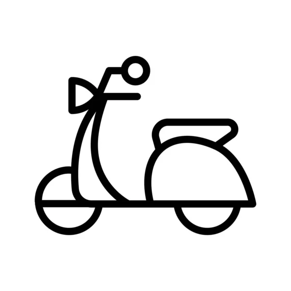 Icône Scooter Ligne Mince Stye — Image vectorielle