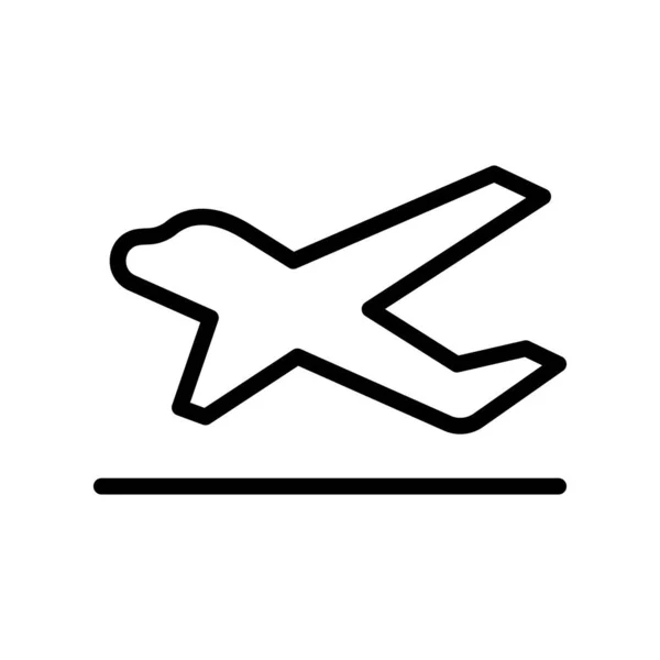 Icône Fret Aérien Ligne Mince Stye — Image vectorielle