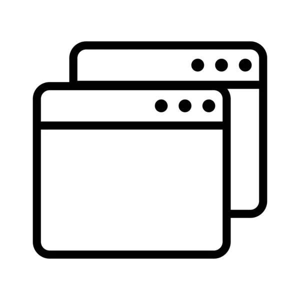 Anwendungs Icon Dünnem Linienstil — Stockvektor