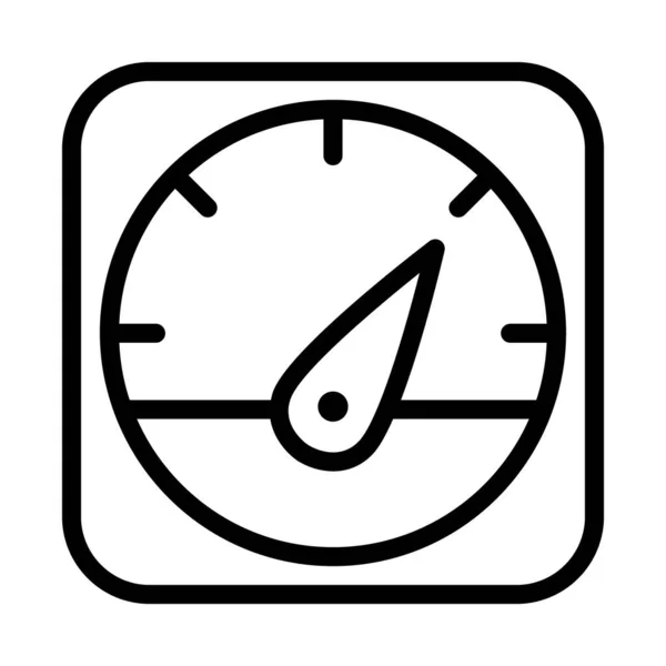 細い線状の速度計のアイコン — ストックベクタ