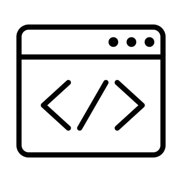 stock vector Coding icon in thin line stye