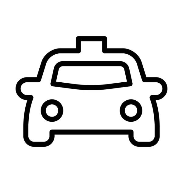 Taxi Ikone Dünner Linie — Stockvektor