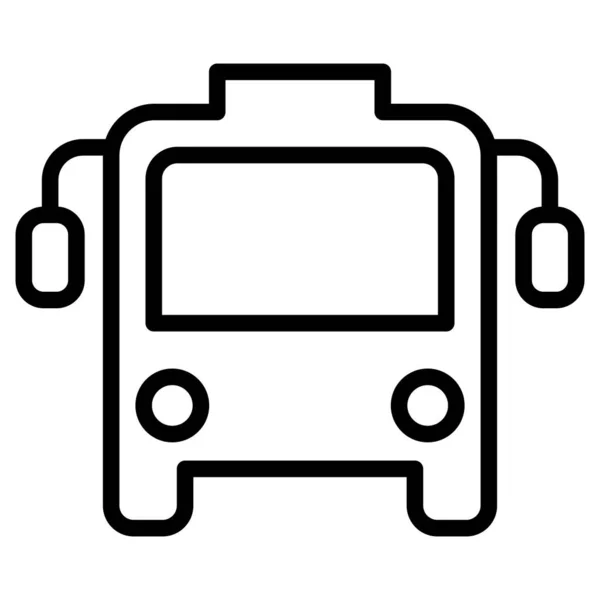 Icono Autobús Stye Línea Delgada — Vector de stock