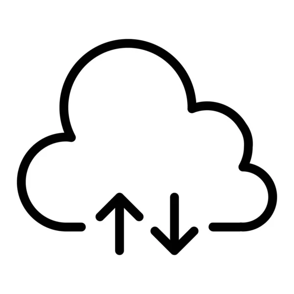Icono Del Servidor Nube Línea Delgada Stye — Vector de stock