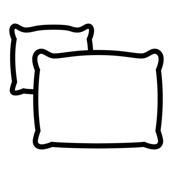 細い線状の枕アイコン — ストックベクタ