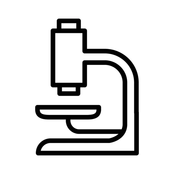 Icono Del Microscopio Tinte Línea Delgada — Vector de stock