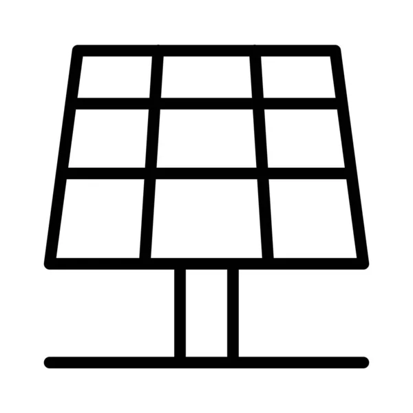 细线形太阳能电池图标 — 图库矢量图片