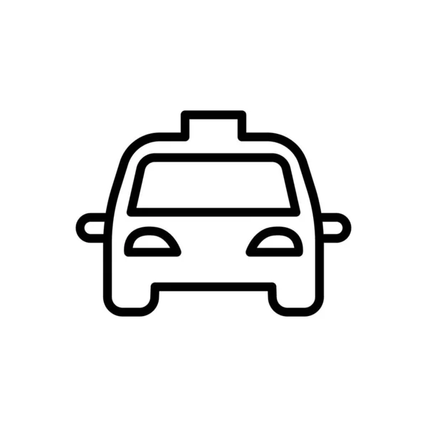 Taxi Ikone Dünner Linie — Stockvektor