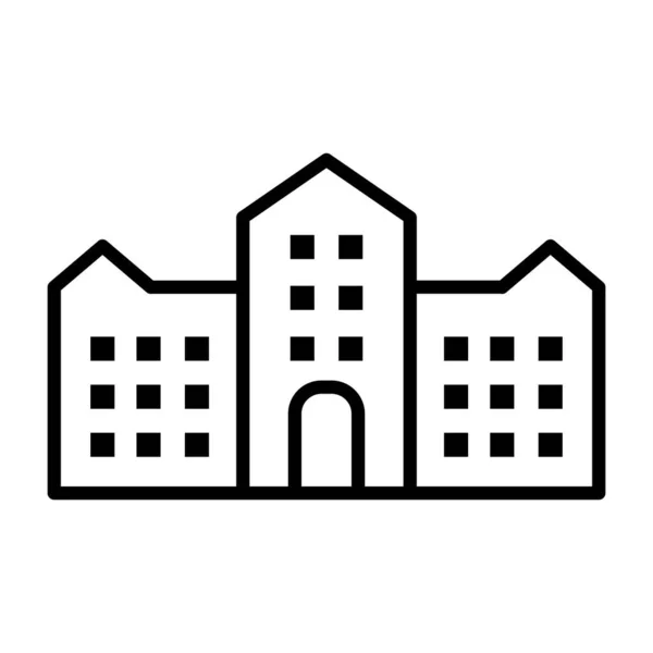 Иконка Гостиницы Тонкой Линии — стоковый вектор