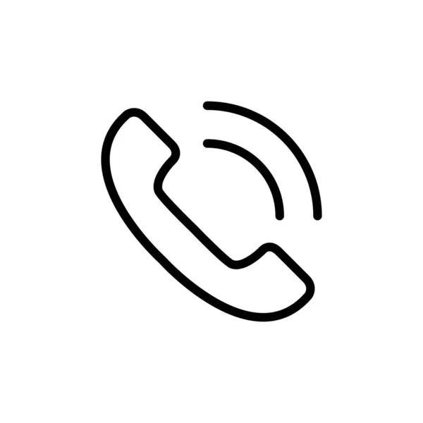 Icône Téléphone Ligne Mince Stye — Image vectorielle