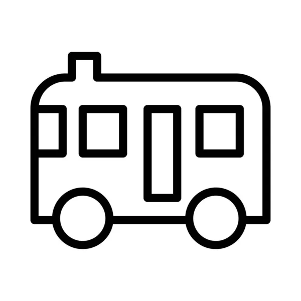 Buslinien Symbol Dünnem Linienstil — Stockvektor