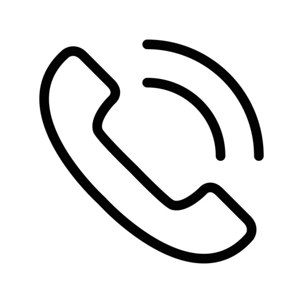 Telefonleitungssymbol Dünnem Linienstil — Stockvektor