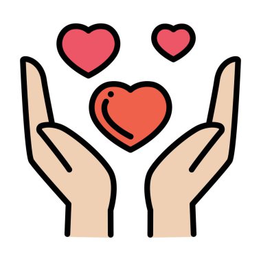 Aşk renk çizgisi simgesi