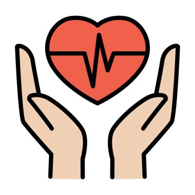 Sağlık rengi çizgisi simgesi