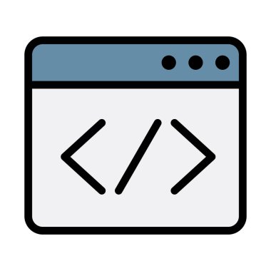 Kodlama renk çizgisi simgesi 