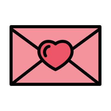 Aşk harfi renk çizgisi simgesi