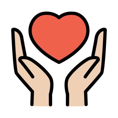 Aşk renk çizgisi simgesi