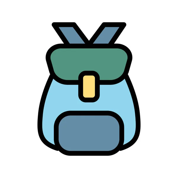 Backpack Color Line Iconn — Stock Vector