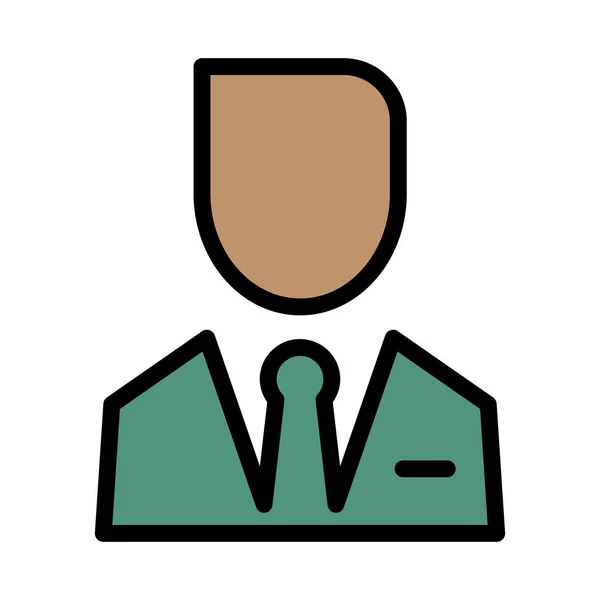 Businessman Color Line Icon — Stock Vector