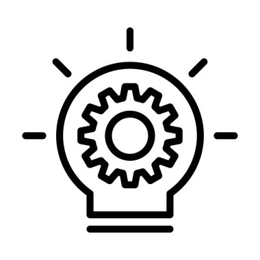 İnce çizgi biçiminde ampul simgesi