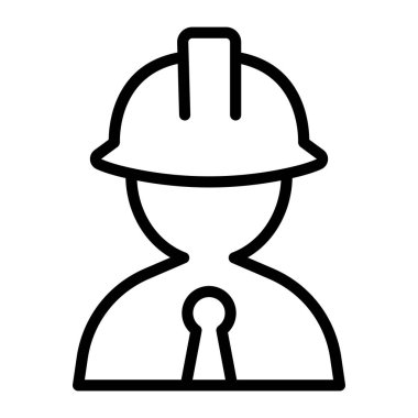 İnce çizgi biçiminde mühendis simgesi