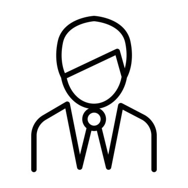 İnce çizgi biçiminde iş adamı simgesi