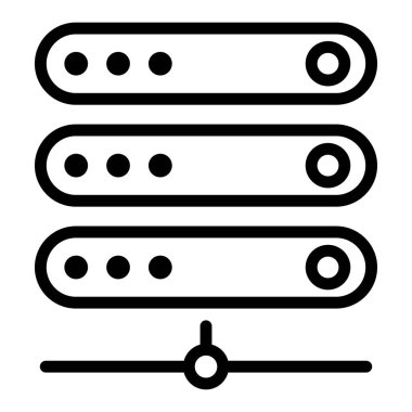 İnce çizgi biçiminde sunucu simgesi