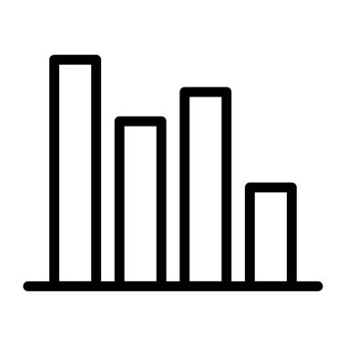 İnce çizgi biçiminde çubuk çizelgesi simgesi